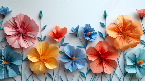 Colorful Origami Flower made from Patterned Paper