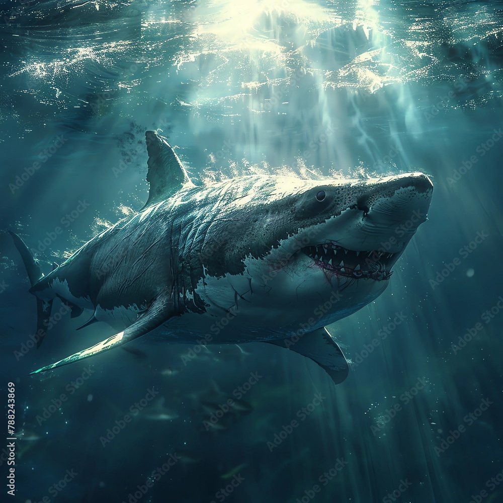 Fototapeta premium great white shark