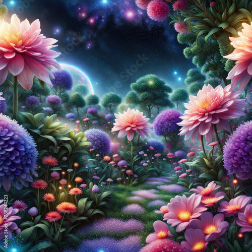 flowers in the garden cosmic garden 