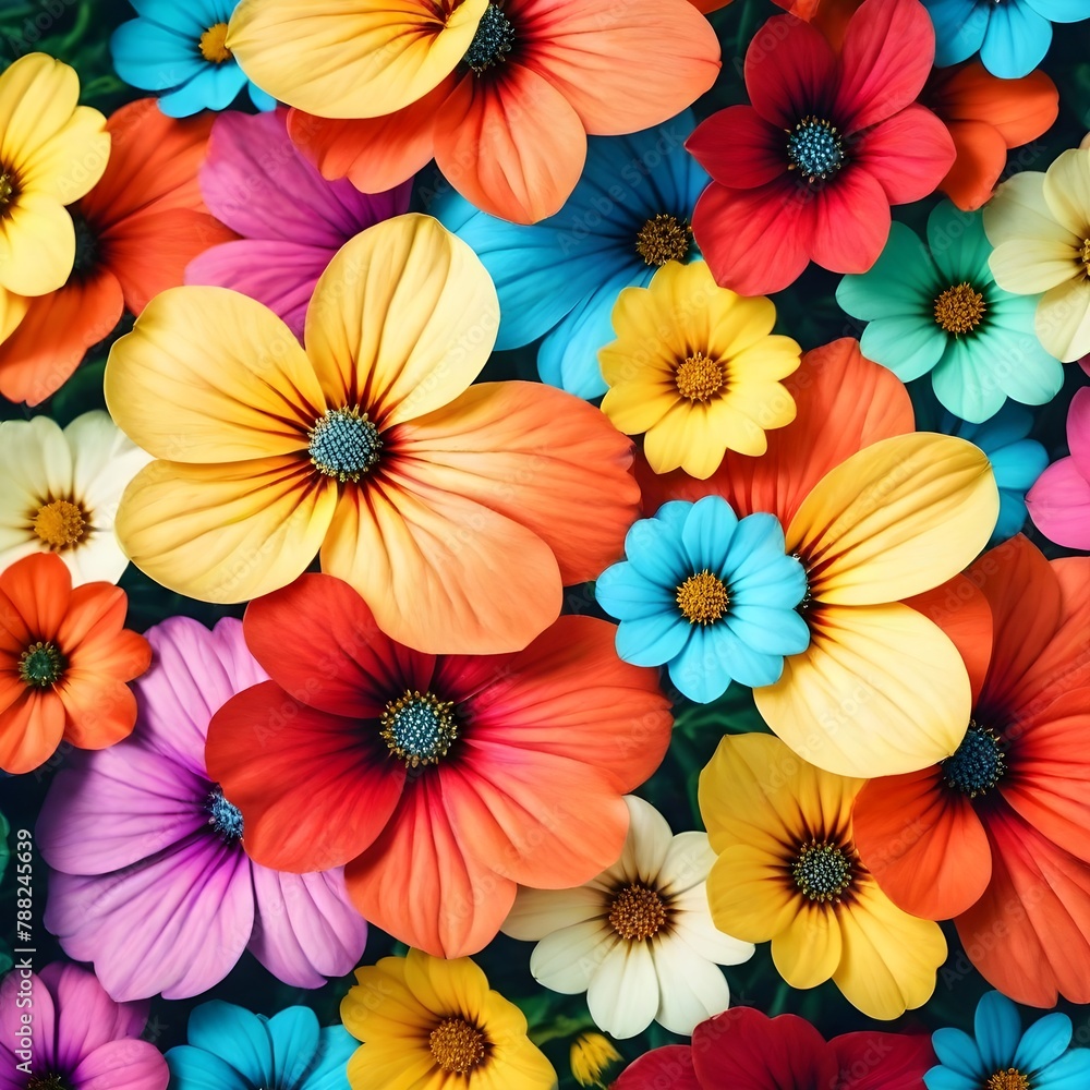 Wallpaper of colorful flowers... Wallpaper of colorful flowers...
