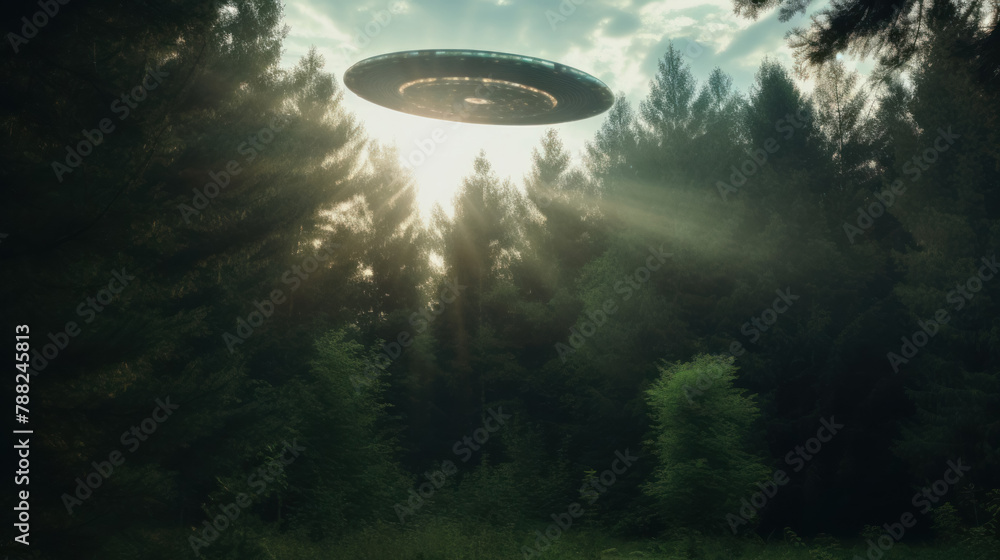 flying saucer, UFO, aliens, science fiction, close