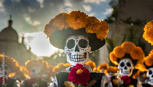Day of the dead skull 2; mexican heritage
