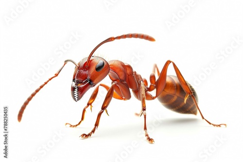 Fire Ant, Isolated on white photo