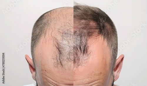 Comparison of hair loss treatment in men before and after – a visual journey to success photo