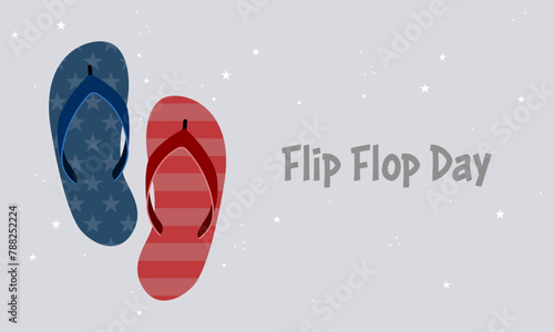 Flip Flop Day. Summer background with flip flops