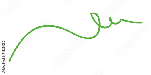 Green squiggle png doodle line sticker, transparent background photo