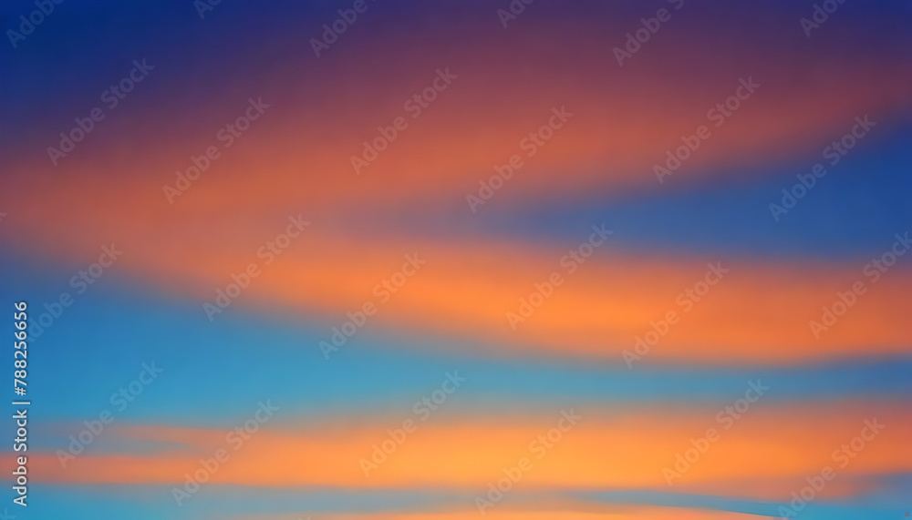 Sky gradient from blue to orange sunset Sky gradient from blue to orange sunset