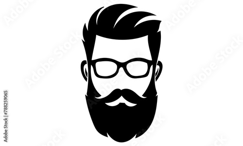 portrait of a person with a beard silhouette