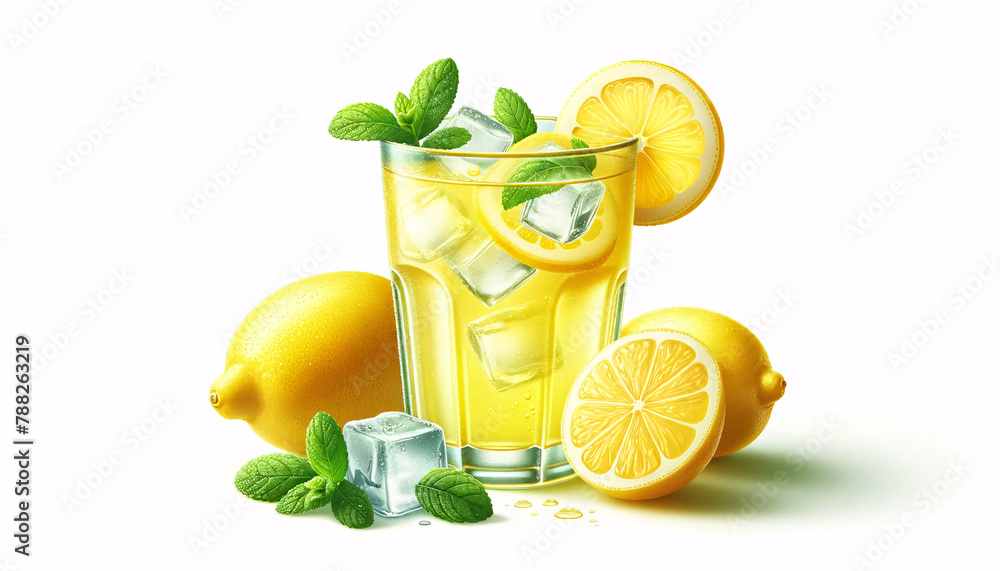 cocktail with lemon and lime