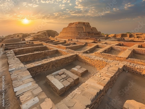 Mohenjo-daro, ancient Indus Valley Civilization city in Pakistan photo