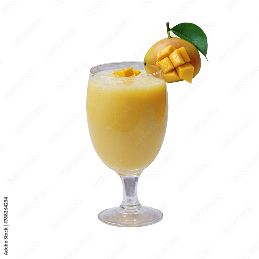 mango juice and slices of mango isolated on transparent background cutout mango juice and slices of mango isolated on transparent background cutout