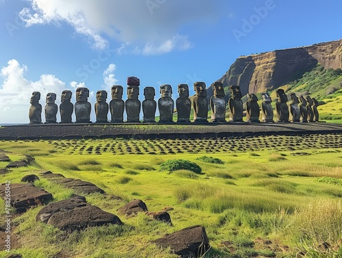 Rapa Nui's Ahu Tongariki, the largest ceremonial platform