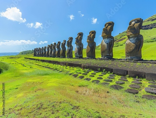 Rapa Nui's Ahu Tongariki, the largest ceremonial platform