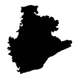 Map of the Province of a Barcelona, administrative division of Spain. Vector illustration.