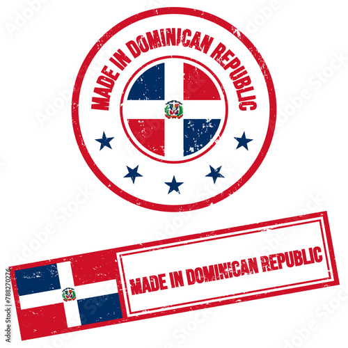 Made in Dominican Republic Stamp Sign Grunge Style
