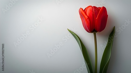 Red Tulip of Hope: Symbolizing Parkinson's Awareness. Concept Tulips, Red Flowers, Parkinson's Awareness, Symbolism, Hope © Ян Заболотний
