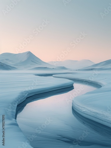 Editorial photograph highlighting the simplicity and purity of a tundra scene.