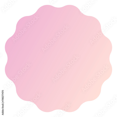 PNG circle bubble speech, gradient pink and orange pastel badge transparent background