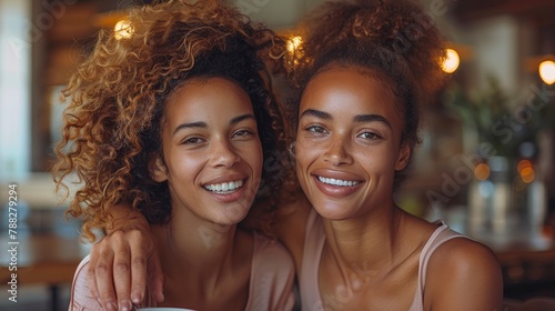 A mother and her daughter exchanging heartfelt conversations over a cup of tea, strengthening their bondillustration