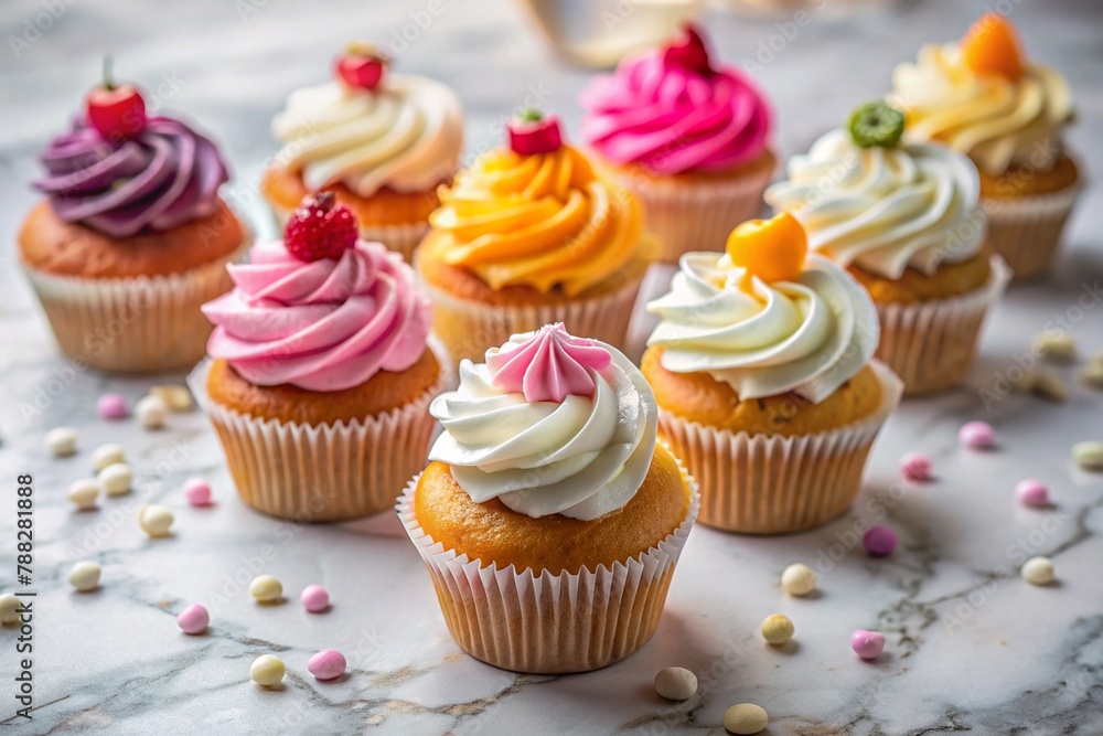 set of delicious pastries