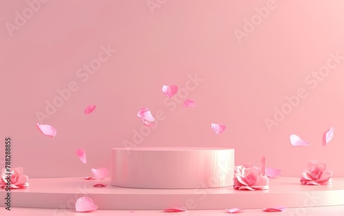 Valentines day podium for product presentation.3d rendering © MUS_GRAPHIC