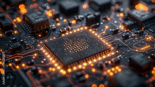 A circuit board with intricate pathways symbolizing the interconnectedness of electronic componentsimage