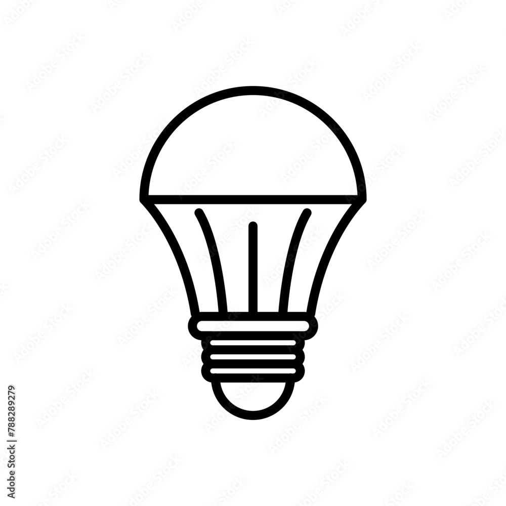 Obraz premium led light vector, line style icon, isolated background