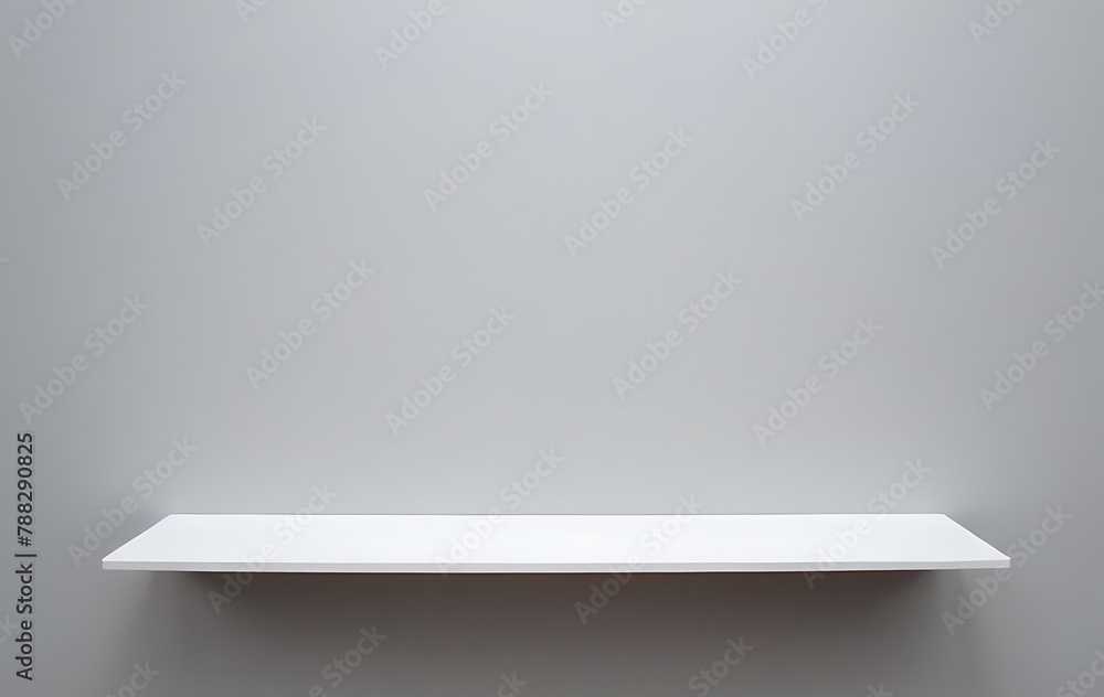 empty shelves on a white wall empty shelves on a white wall