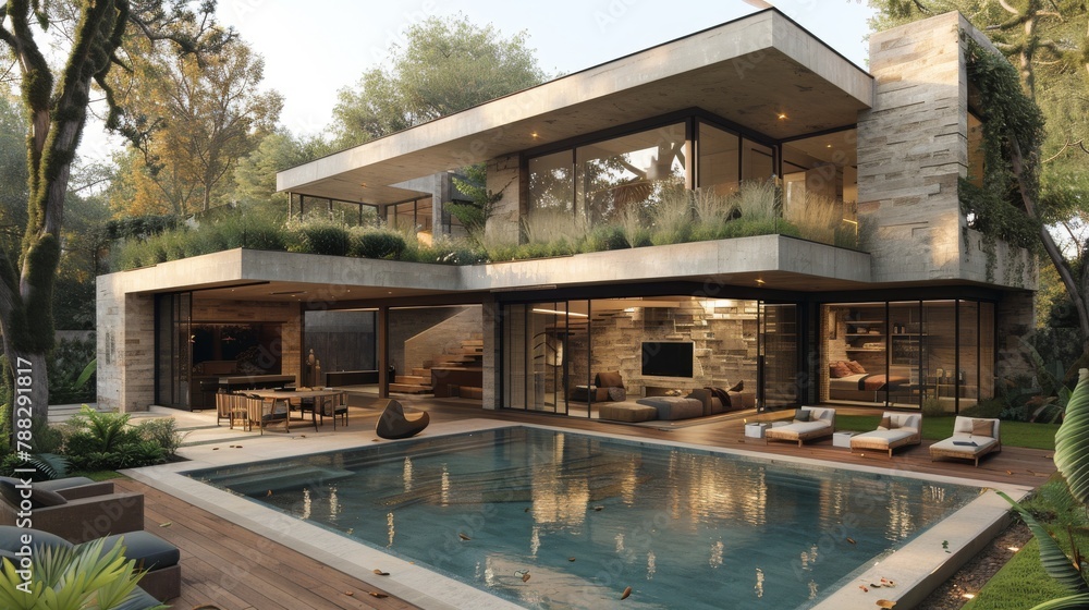 Fototapeta premium modern villa 