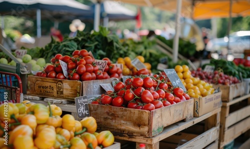 Farmer's market showcasing organic produce
