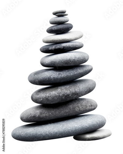 Canvas Print Zen stones png sticker, mental health image on transparent background