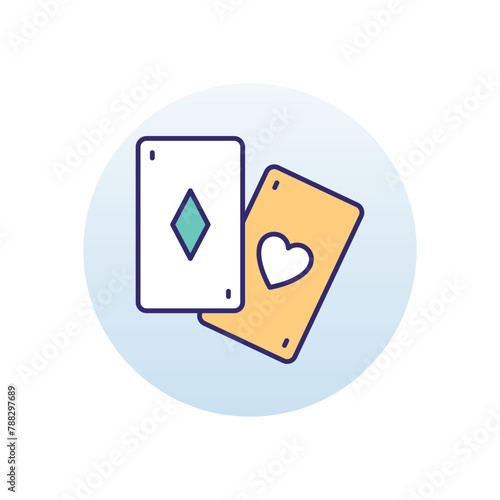 Fototapeta Naklejka Na Ścianę i Meble -  Playing Cards vector icon