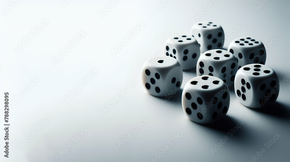 Game of Chance, gambling concept. Dice of luck with white isolated background, generative ai Game of Chance, gambling concept. Dice of luck with white isolated background, generative ai