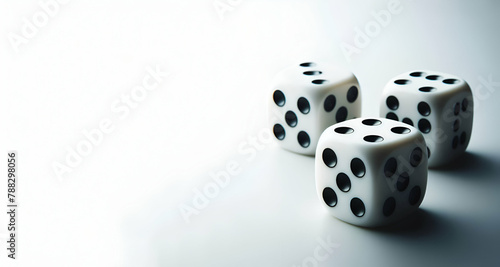 Game of Chance  gambling concept. Dice of luck with white isolated background  generative ai