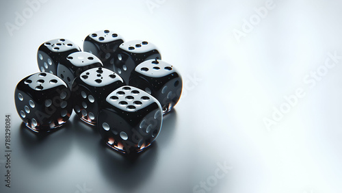 Game of Chance, gambling concept. Dice of luck with white isolated background, generative ai