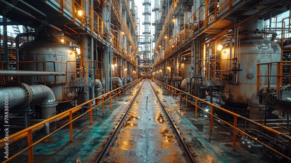 black oil factoryillustration