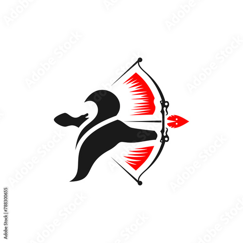 Simple archery logo design vector