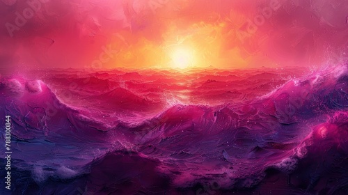 sunrise in an abstract painting soft pinkphoto illustration photo
