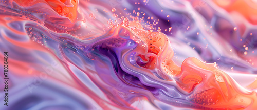 Vibrant Rainbow Elixir Dripping and Swirling in Close Up