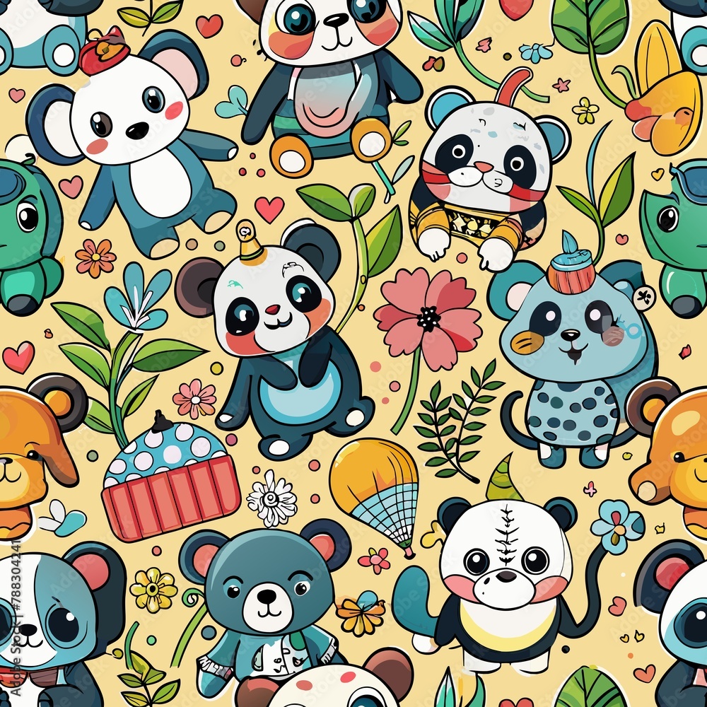 Naklejka premium seamless patterns background designs 