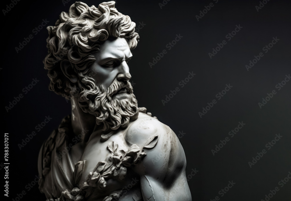 antique sculpture statue, bust, copy space, design, antique theme, close antique sculpture statue, bust, copy space, design, antique theme, close