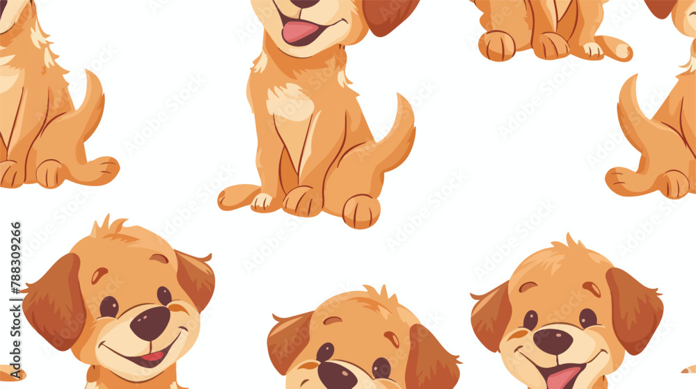 Cute dog set Business psychology concept