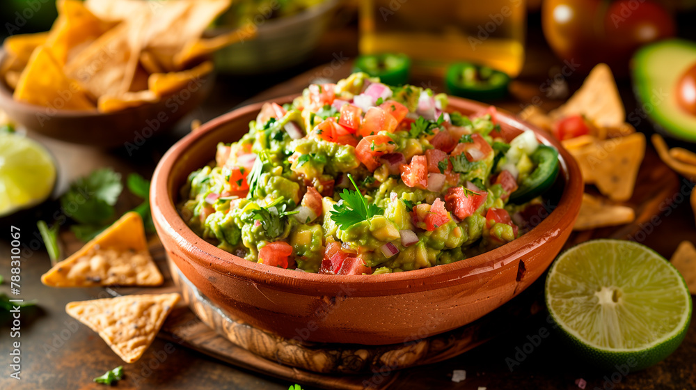 Guacamole made with fresh avocados Guacamole made with fresh avocados