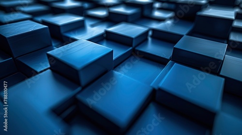 cubed background dark blueillustration