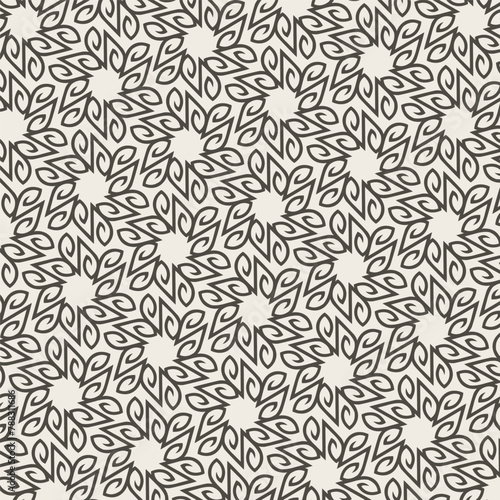 abstract geometric ornament. Vector monochrome background
