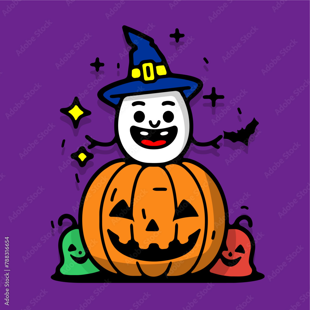funny halloween character vec... funny halloween character vec...