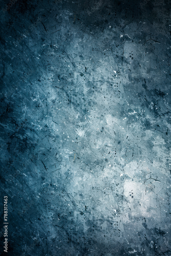 Vertical Abstract blue background, gray grunge design texture and bright lighting.