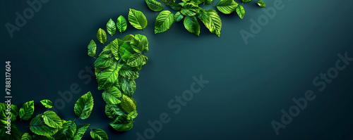 abstract carbon footprint background