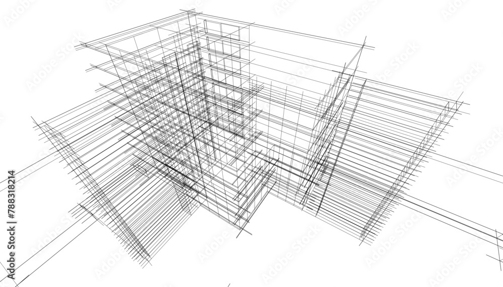 architectural drawing 3d