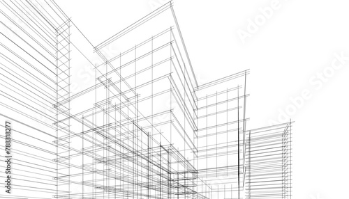 architectural drawing 3d